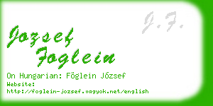 jozsef foglein business card